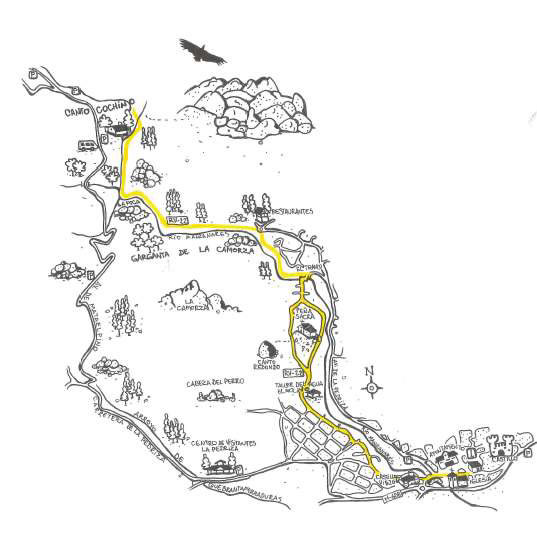Plano ruta a Cantocochino